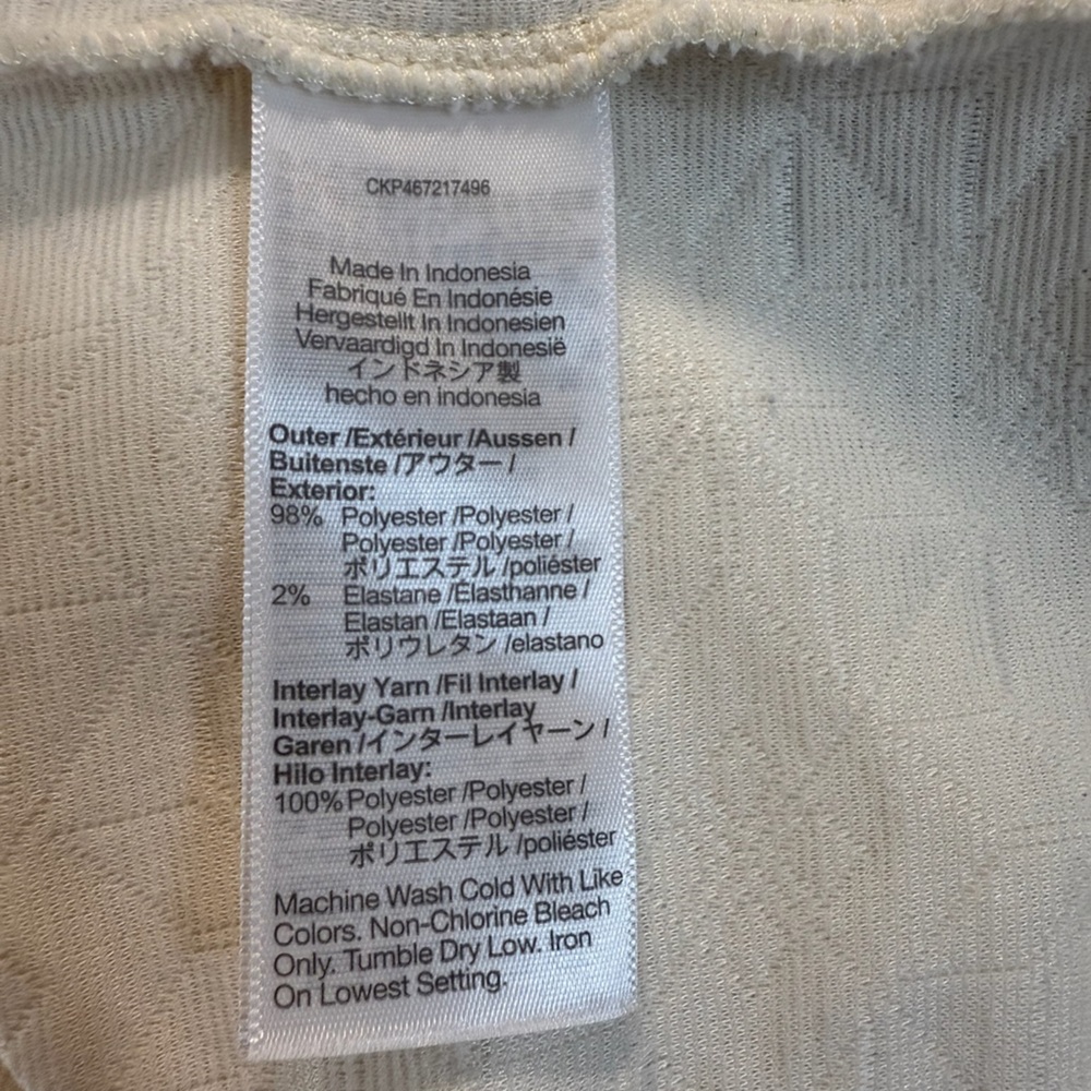 Madewell Women’s Size Large Poinsettia Quilted Knit Lace Up Sweatshirt - Picture 7 of 9